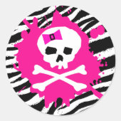 Zebra Scene Kid Skull Stickers (Vorderseite)