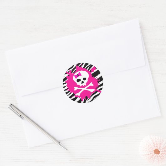 Zebra Scene Kid Skull Stickers (Umschlag)