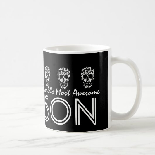 Zebra-Schädel V04 der SOHN der Welt fantastischste Kaffeetasse (Rechts)