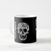 Zebra-Schädel V07B der CHEF der Welt coolste Kaffeetasse (Vorderseite Links)