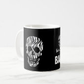 Zebra-Schädel V12 der BARKEEPER der Welt Kaffeetasse (Vorderseite Links)