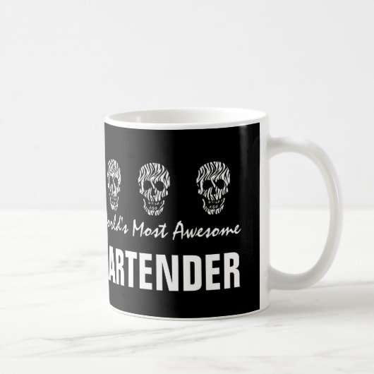 Zebra-Schädel V12 der BARKEEPER der Welt Kaffeetasse (Rechts)