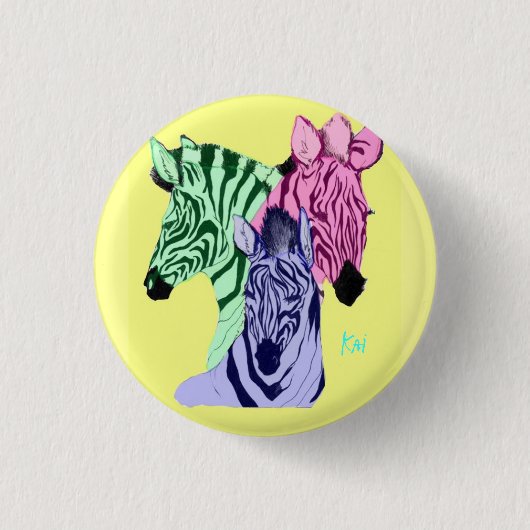 Zebra-Schandfleck Button (Vorderseite)