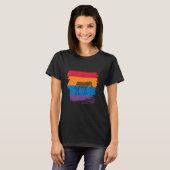 Zebra-Schatten-Silhouette mit farbenfroher Flagge T-Shirt (Vorne ganz)