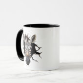 Zebra schaut hervor tasse (Vorderseite Links)