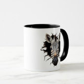 Zebra schaut hervor tasse (VorderseiteRechts)