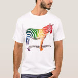 Zebra scherzt T-Stück T-Shirt<br><div class="desc">Regenbogen Zebrat-stück</div>