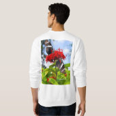 Zebra-Schmetterlinge auf roten Blume Sweatshirt (Schwarz voll)