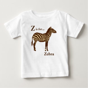 Zebra - Schokolade Brown und Camel Tan Baby T-shirt