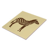 Zebra - Schokolade Brown und Camel Tan Fliese (Seite)