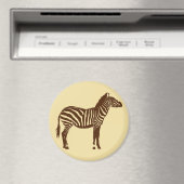 Zebra - Schokolade Brown und Camel Tan Magnet (In Situ (Geschirrspüler))