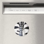 Zebra Schwanz Black & White Magnet (In Situ (Geschirrspüler))