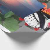 Zebra-Schwanz-Schmetterling Geschenkpapier (Ecke)