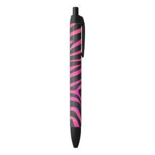 Zebra-Schwarz- und Hot-Pink-Print Kugelschreiber