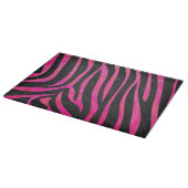 Zebra-Schwarz-und Pink-Druck Schneidebrett (Ecke)