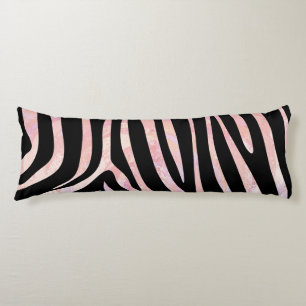 Zebra Schwarz und Rosa Druck Seitenschläferkissen