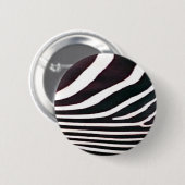 Zebra Schwarz und Weiß Streifen Print Button (Vorne & Hinten)