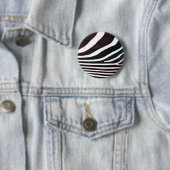 Zebra Schwarz und Weiß Streifen Print Button (Beispiel)