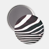 Zebra Schwarz und Weiß Streifen Print Magnet (Vorderseite/Rückseite)
