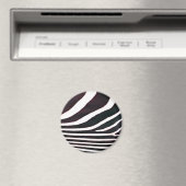 Zebra Schwarz und Weiß Streifen Print Magnet (In Situ (Geschirrspüler))