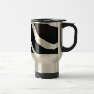 Zebra Schwarz und Weiß Streifen Print Reisebecher