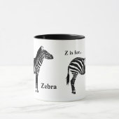 Zebra - Schwarz und Weiß Tasse (Zentrum)