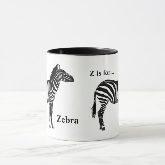 Zebra - Schwarz und Weiß Tasse (Zentrum)