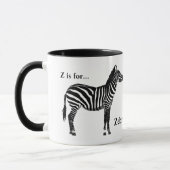 Zebra - Schwarz und Weiß Tasse (Links)