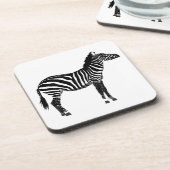 Zebra - Schwarz und Weiß Untersetzer (Linke Seite)
