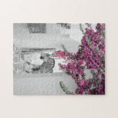 Zebra Schwarz-weiß Courtyard Art Puzzle (Horizontal)