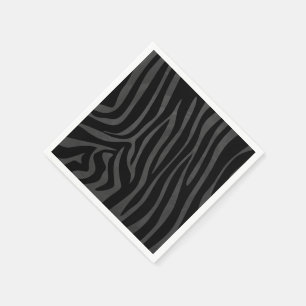 Zebra Schwarz-Weiß-Druck Serviette