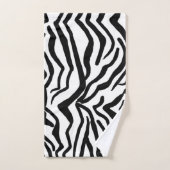 Zebra Schwarz-Weiß-Hide-Fellmuster Badhandtuch Set (Handtuch)