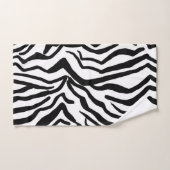 Zebra Schwarz-Weiß-Hide-Fellmuster Badhandtuch Set (Handtuch)