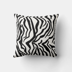 Zebra Schwarz-Weiß-Hide-Fellmuster Kissen