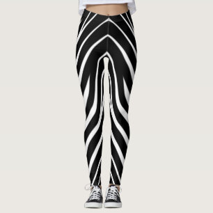 Zebra Schwarz-Weiß Leggings