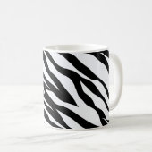 Zebra Schwarz-Weiß-Muster Kaffeetasse (VorderseiteRechts)