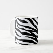 Zebra Schwarz-Weiß-Muster Kaffeetasse (Vorderseite Links)