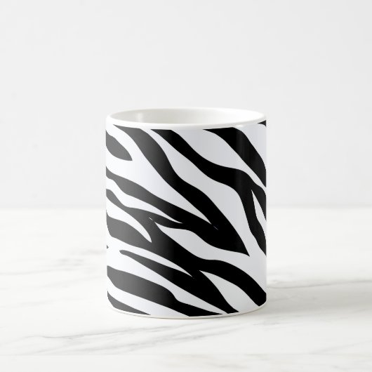 Zebra Schwarz-Weiß-Muster Kaffeetasse (Mittel)
