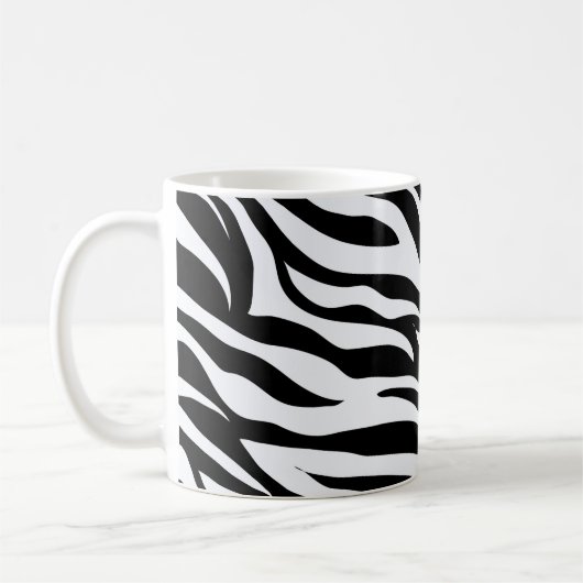 Zebra-Schwarz-Weiß-Muster Kaffeetasse (Links)