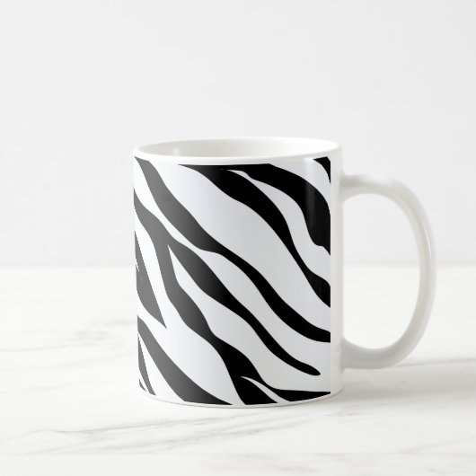 Zebra-Schwarz-Weiß-Muster Kaffeetasse (Rechts)