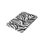 Zebra Schwarz-Weiß-Muster verborgen Badematte (Schrägansicht)