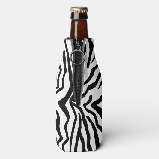 Zebra Schwarz-Weiß-Muster verborgen Flaschenkühler (Flasche Rückseite)