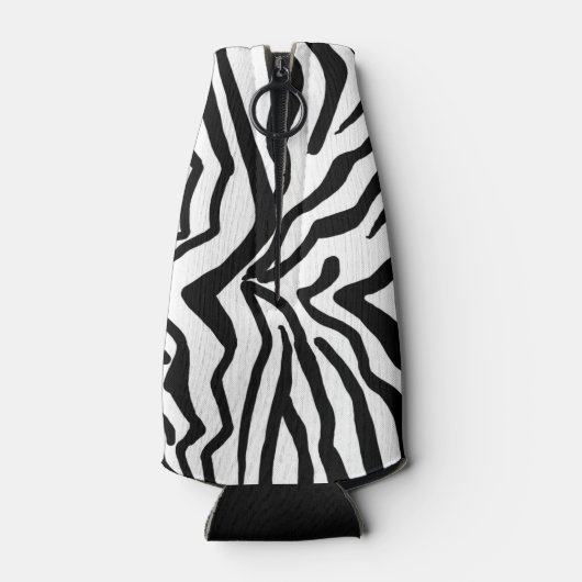 Zebra Schwarz-Weiß-Muster verborgen Flaschenkühler (Rückseite)