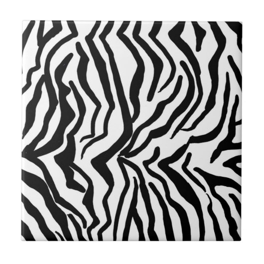 Zebra Schwarz-Weiß-Muster verborgen Fliese (Vorderseite)