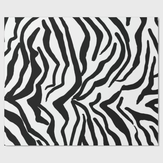 Zebra Schwarz-Weiß-Muster verborgen Geschenkpapier (Flach)