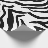 Zebra Schwarz-Weiß-Muster verborgen Geschenkpapier (Ecke)