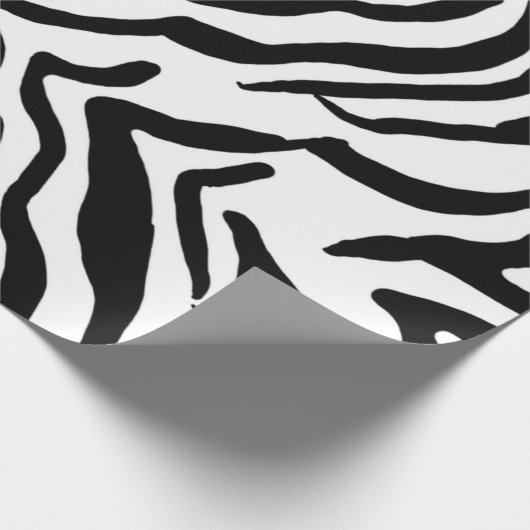 Zebra Schwarz-Weiß-Muster verborgen Geschenkpapier (Ecke)