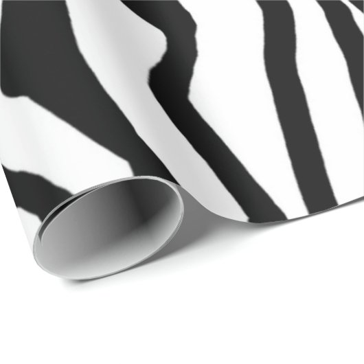 Zebra Schwarz-Weiß-Muster verborgen Geschenkpapier (Rolleneckpunkt)