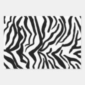 Zebra Schwarz-Weiß-Muster verborgen Geschenkpapier Set (Vorderseite)