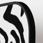 Zebra Schwarz-Weiß-Muster verborgen Pickleball Schläger (Linke Seite)